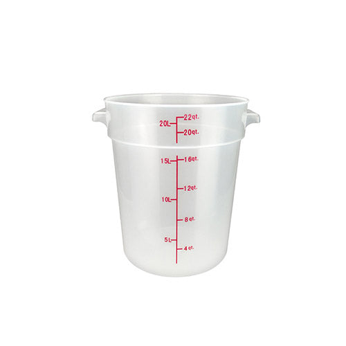Winco PTRC-22 Polypropylene Round Food Container