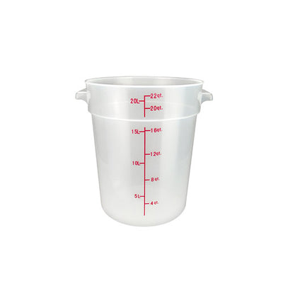 Winco PTRC-22 Polypropylene Round Food Container