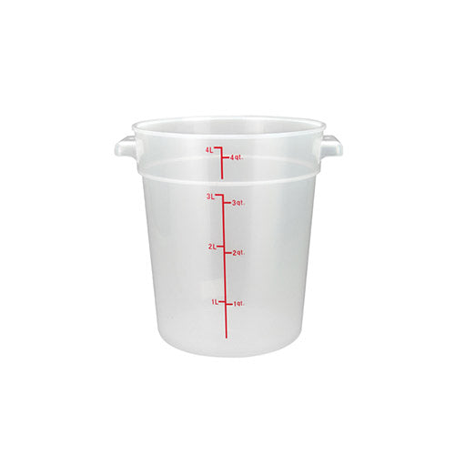 Winco PTRC-4 Polypropylene Round Food Container
