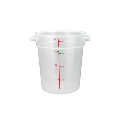 Winco PTRC-4 Polypropylene Round Food Container