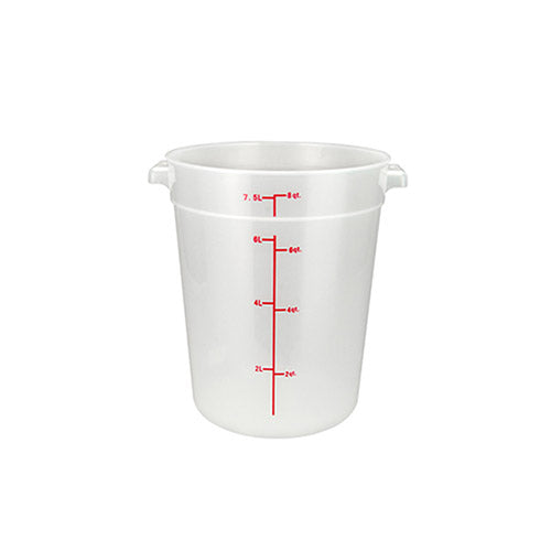 Winco PTRC-8 Polypropylene Round Food Container