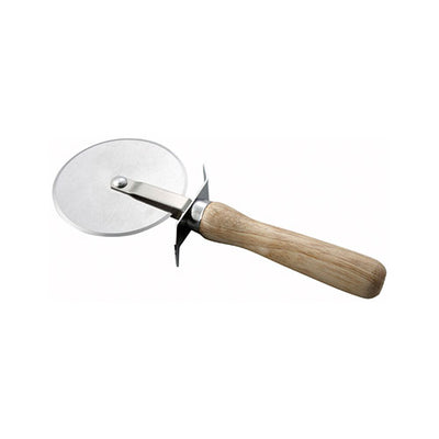 Winco PWC-4 4" Pizza Cutter with Wooden Handle