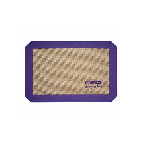 Winco SBS-11PP 1/4 Size Allergen Free Purple Silicone Baking Mat