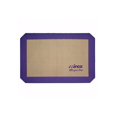 Winco SBS-16PP 1/2 Size Allergen Free Purple Silicone Baking Mat