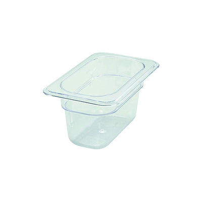 Winco SP7904 1/9 Size Polycarbonate Food Pan - 4'' Deep
