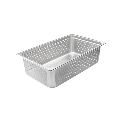 Winco SPJH-106PF Full Size Stainless Steel Perforated Steam Pan - 6" Deep