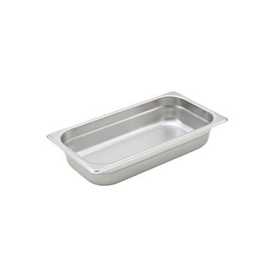 Winco SPJH-402 1/4 Size Heavy Weight Steam Table / Hotel Pan - 2 1/2" Deep
