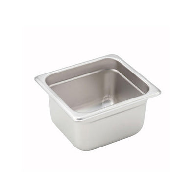 Winco SPJH-604 1/6 Size Heavy Weight Steam Table / Hotel Pan - 4" Deep