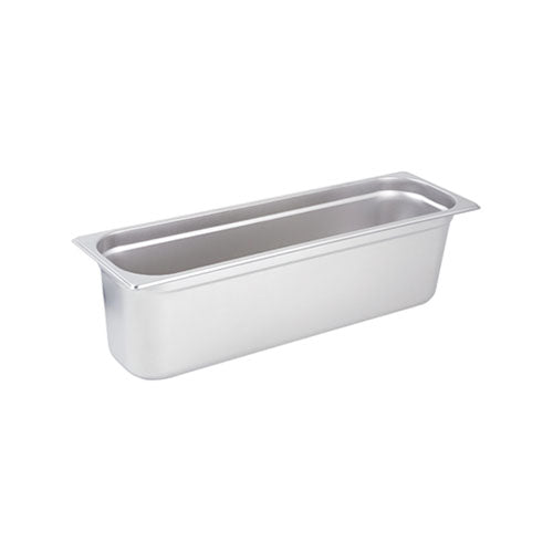 Winco SPJH-6HL Half Long Size Stainless Steel Steam Table / Hotel Pan - 6" Deep
