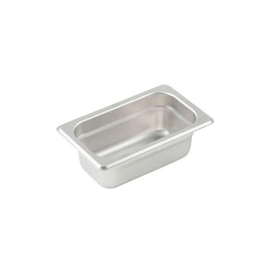 Winco SPJH-902 1/9 Size Heavy Weight Steam Table / Hotel Pan - 2 1/2" Deep
