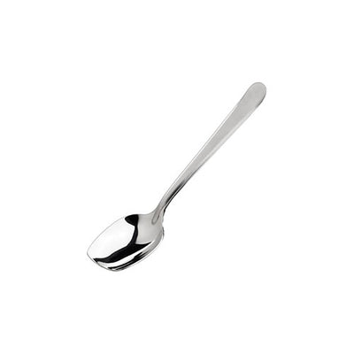 Winco SPS-S8 8" Satin Finish Stainless Steel Slanted Plating Spoon