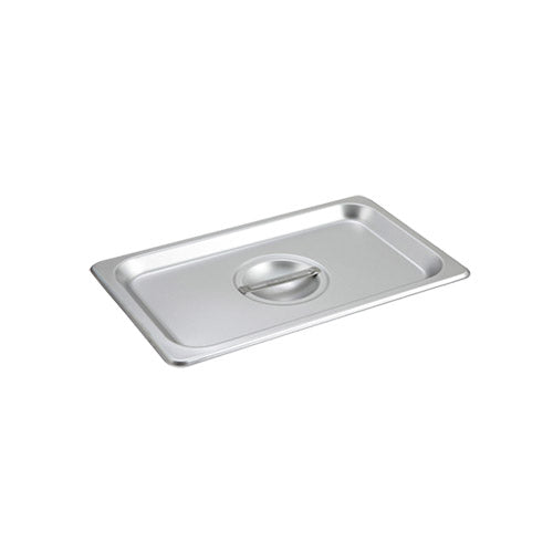 Winco SPSCQ 1/4'' Size Stainless Steel Solid Steam Table / Hotel Pan Cover