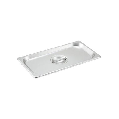 Winco SPSCT 1/3'' Size Stainless Steel Solid Steam Table / Hotel Pan Cover