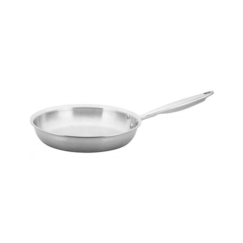 Winco TGFP-10 10" Tri-Gen Tri-Ply Stainless Steel Natural Finish Fry Pan