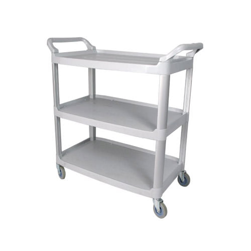 Winco UC-2415G 16″ x 32″ Plastic 3 Shelf Utility Cart Grey