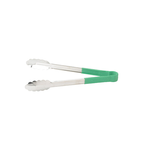 Winco UTPH-12G 12" Green Heat Resistant Utility Tong