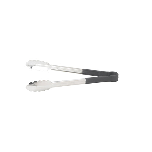 Winco UTPH-12K 12" Black Heat Resistant Utility Tong