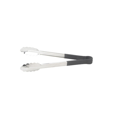 Winco UTPH-12K 12" Black Heat Resistant Utility Tong
