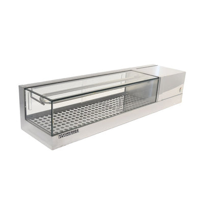 Yoshimasa GARASU-4-R 48″ Self-Contained Wide Flat Top Refrigerated Sushi Case - Right Side Compressor