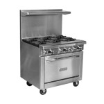 Royal RR-6 36" Gas Range With 6 Open Burner