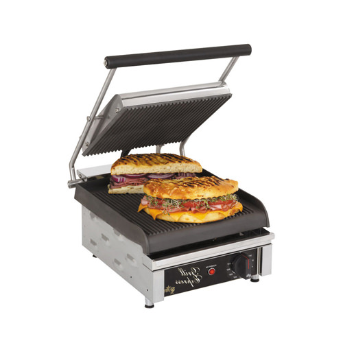 Star GX10IG Single Commercial Panini Press with Cast Iron Grooved