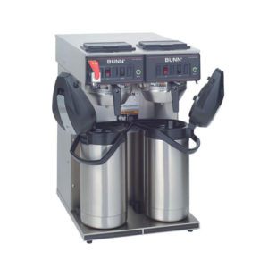 Bunn CWTF-TWIN-APS Double Hopper Airpot Coffee Brewer - Vortex