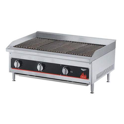 Vollrath 40728 Cayenne 12″ Natural Gas Radiant/Lava Rock Charbroiler