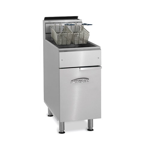 Imperial IFS-40 40 Lb Floor Tube Fired Natural Gas Fryer