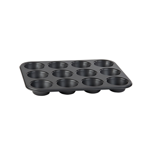 Winco AMF-12NS 12 Cup Tin Plate Carbon Steel Non-Stick Muffin Pan