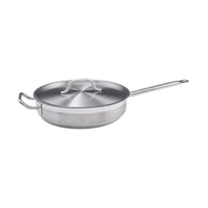 Winco SSET-5 5 Qt Premium Stainless Steel Saute Pan With Cover