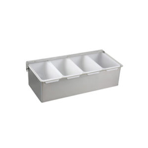 Winco CDP-4 4 Compartment Stainless Steel Condiment Holder