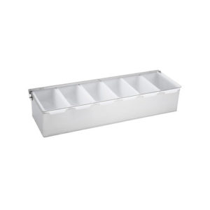 Winco CDP-6 6 Compartment Stainless Steel Condiment Holder