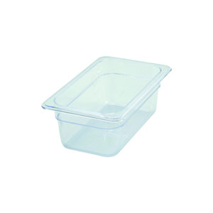 Winco SP7404 1/4 Size Polycarbonate Food Pan - 4'' Deep