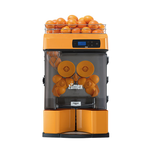 Presse Orange Automatique en action / Commercial Orange juicer 