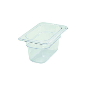 Winco SP7904 1/9 Size Polycarbonate Food Pan - 4'' Deep