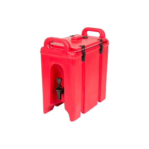 Cambro 250LCD158 Camtainers 2.5 Gallon Hot Red Insulated Beverage Dispenser