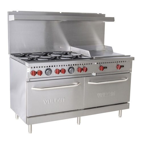 Gas stove with grill and griddle online