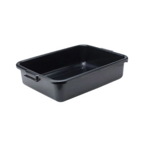 Winco PL-5K Black Polypropylene Dish Box - 5