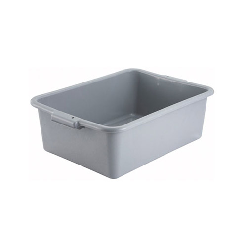 Winco PL-7G Gray Polypropylene Dish Box – 7″ Deep