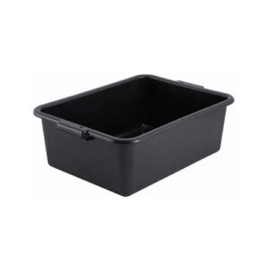Winco PL-7K Black Polypropylene Dish Box - 7
