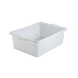 Winco PL-7W White Polypropylene Dish Box – 7″ Deep