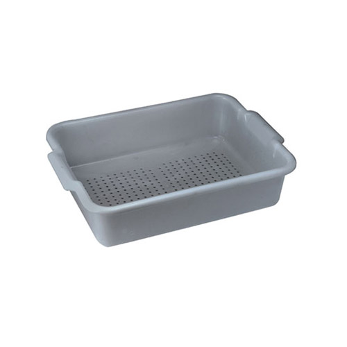 Winco PLP-5G Gray Perforated Dish Box- 5″ Deep