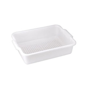 Winco PLP-5W White Perforated Dish Box- 5