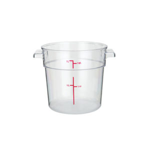 Winco PCRC-1 1 Qt Clear Round Food Container