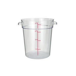 Winco PCRC-4 4 Qt Clear Round Food Container