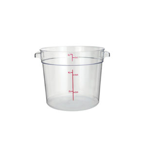 Winco PCRC-6 6 Qt Clear Round Food Container