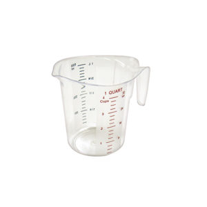 Winco PMCP-100 1 Qt Pint Polycarbonate Measuring Cup With Color Graduations
