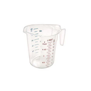 Winco PMCP-50 1 Pint Polycarbonate Measuring Cup With Color Graduations