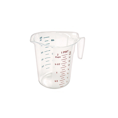 Winco PMCP-50 1 Pint Polycarbonate Measuring Cup With Color Graduations