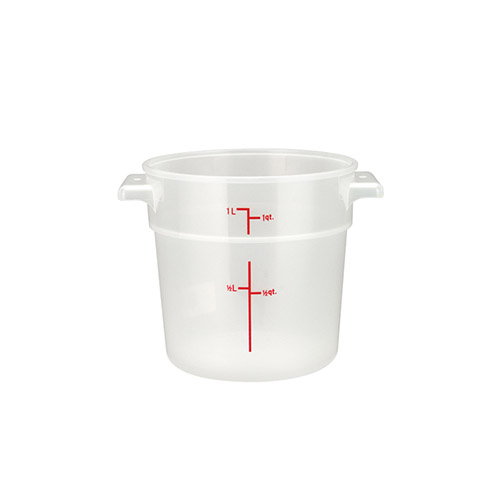 Winco PTRC-1 Polypropylene Round Food Container